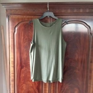 NWOT J JILL Luxe Supima sleeveless tank in khaki green